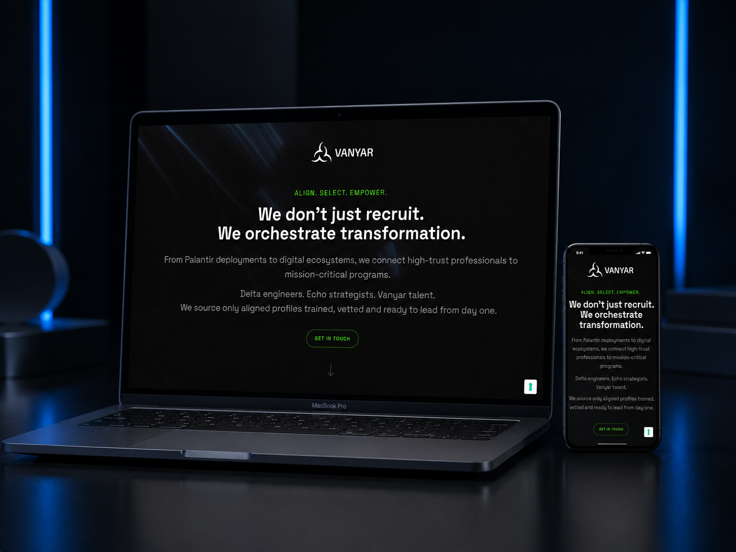 Vanyar Talent — Web Design